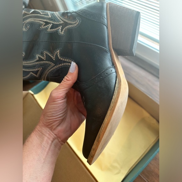 Like New  Rollo Cowgirl Boots Size 7 BLACK - Picture 4 of 16